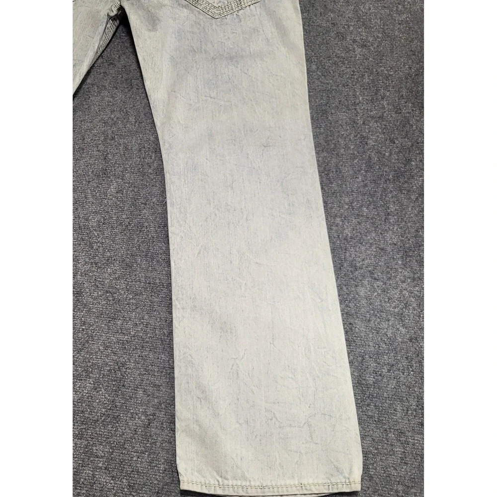 Vtg True Religion Men's Ricky Straight Leg Natural Mega T White/Red Jeans Sz 40